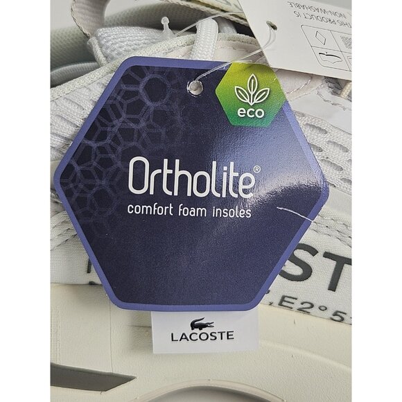 Lacoste‎ Odyssa 123 Sneakers Women's 6 White Grey - Picture 10 of 12